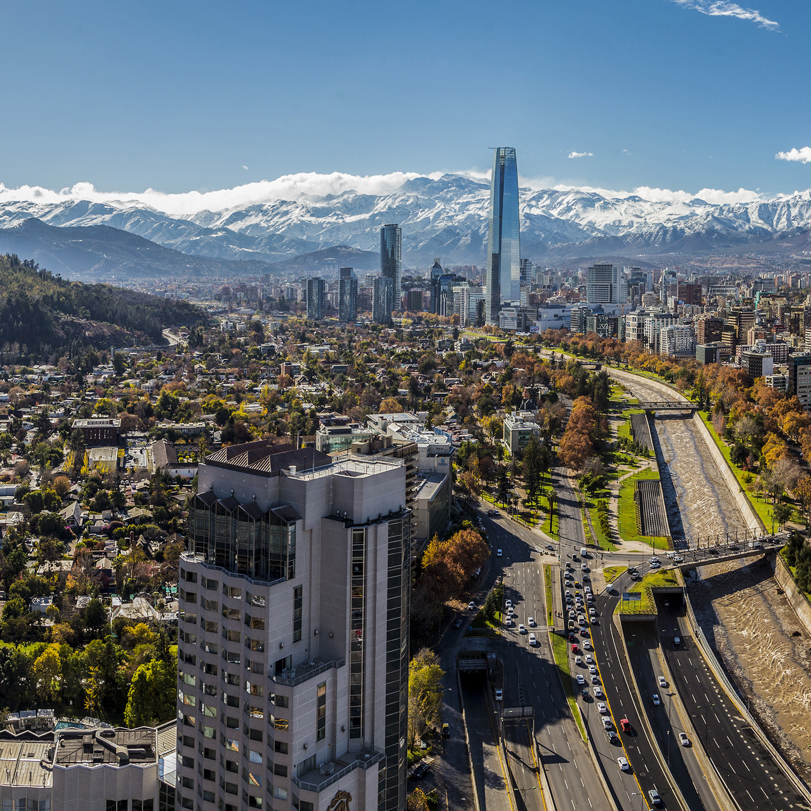 Santiago y la cordillera